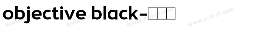 objective black字体转换